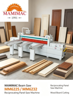 Scie à panneaux automatique à bras oscillant MAMIMAC MM6225 MM6232 pour le travail du bois, 380V 9.35KW, pour machines à panneaux à base de bois
