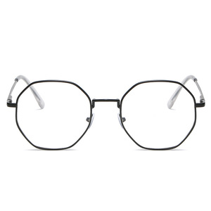 Nouvelles montures octogonales <span class=keywords><strong>myopes</strong></span> en métal <span class=keywords><strong>Lentilles</strong></span> plates polygonales à la mode Vente en gros de lunettes anti-bleu avec logo personnalisé <span class=keywords><strong>pour</strong></span> hommes - Product Image 5