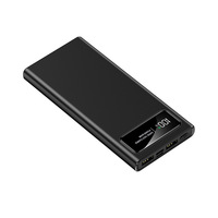 Batterie externe ultra-fine personnalisable 10000 mAh Li-Polymère, charge rapide PD 22,5 W, écran LED, multi-ports Micro USB, chargeur portable