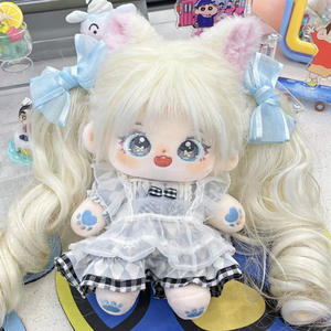 20cm muñeca pelucas Cola de Caballo <span class=keywords><strong>Anime</strong></span> muñeca Linda pequeña Tigre boca Clip agarre Clip estilo Cola de Caballo bebé - Product Image 4