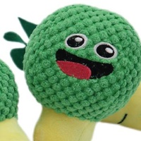 Vente en gros de légumes farcis personnalisés pour animaux de compagnie Jouets à mâcher mignons et amusants pour brocoli et carottes Jouets pour chiens en peluche douce et agréable