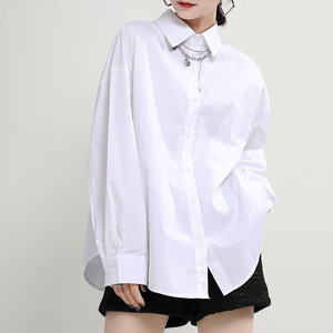 Nouvelle mode, best-seller, chemisiers blancs pour femmes, automne-printemps, hauts en patchwork, pull, chemisiers et chemises pour femmes grandes tailles - Product Image 4