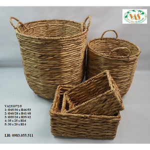 Handwoven cao giặt giỏ phòng ngủ & phòng tắm lưu trữ wicker mây & vải PP cho nhà bếp sử dụng thực phẩm an toàn - Product Image 3