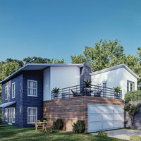 Villa préfabriquée moderne de haute qualité, personnalisée, en acier, avec structure en acier galvanisé et certification ISO9001