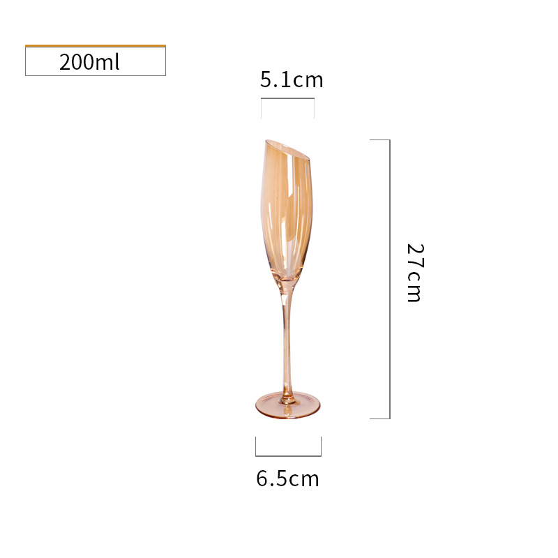 Verre à champagne ambré