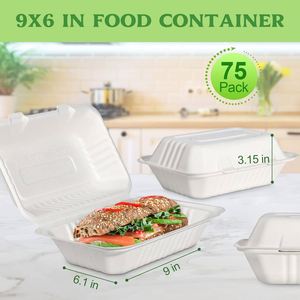 Caja Plegable de Papel Kraft Biodegradable AL3, Contenedor Desechable Tipo Concha para Alimentos, Ideal para Sushi, Comida para Bebés y Chicle - Product Image 4
