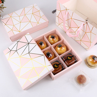 Boîte à cupcake en papier de qualité alimentaire, 6 pièces, pour cupcakes de noël, avec insertion, mini boîte