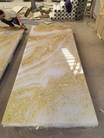 Nouveau panneau mural en marbre imperméable pour villa, chambre, salle de bain, salon, design moderne, plaque en PVC avec protection UV