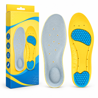Semelles intérieures sportives en PU pour hommes et femmes, inserts de chaussures amortissants avec soutien de la voûte plantaire pour le soulagement de la fasciite plantaire et de la douleur au talon