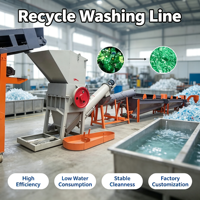 Ligne de lavage de flocons de plastique HDPE entièrement automatique haute capacité 1000 kg/h pour le recyclage de PE et PP