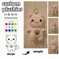 Fournisseur de jouets en peluche personnalisés en tissu de coton, doux, en forme de fantôme, capsule Gachapon, orang-outan, ours en peluche, renard des mers, porte-clés en peluche, Saint-Valentin