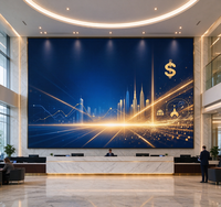Lemari LED COB untuk Lobi Bank P1.2 P1.5, Video Wall Tanpa Sambungan dengan Refresh Rate Tinggi untuk Tarif, Berita & Pesan Merek