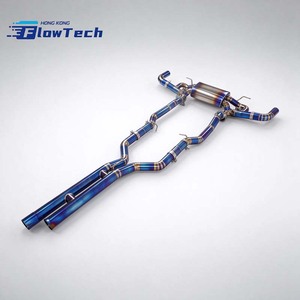 ระบบท่อไอเสียแบบ Catback วาล์วควบคุมประสิทธิภาพสูง FlowTech ไทเทเนียม พร้อมเคลือบสีฟ้าไหม้ สำหรับ Aston Martin DB9 DB11 4.0T V8 - Product Image 4
