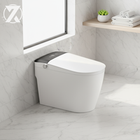 Offre Spéciale : WC Intelligent Monobloc Chauffant avec Télécommande, Type P-trap, pour Salle de Bain, Fixation au Sol