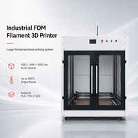 Printer 3D FDM Skala Besar Industri Tugas Berat Struktur Kabinet Logam Paduan Aluminium Kaca Tempered Tempat Pemanas dengan Kecepatan 350mm/s