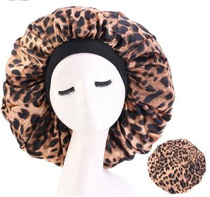 Grand bonnet de nuit en satin de soie avec bande élastique large et confortable pour femme - Product Image 4