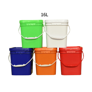 Robuuste, voedselveilige, duurzame, witte, stapelbare kunststof emmers voor gefrituurde kip en melk, met luchtdichte deksel - Product Image 1