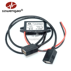 Szwengao Dc Dc Converter 12V 24V To 5V 3A Dual Usb Car Charger For Phone <b>Tablet</b> - Product Image 1