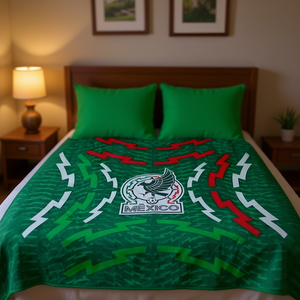 Manta Doble de la Selección Mexicana de Fútbol, Tamaño Matrimonial/Individual, 100% Poliéster - Product Image 2