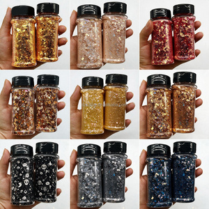 Poudre de paillettes en vrac 57g pour shaker - Mélange de paillettes fines <span class=keywords><strong>et</strong></span> épaisses pour loisirs créatifs, slime, résine époxy, vernis à ongles <span class=keywords><strong>et</strong></span> maquillage de festival - Product Image 1