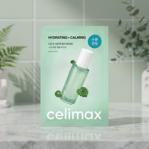 CELIMAX เดอะเรียล ซิก้า คาล์มมิ่ง เซรั่ม มาส์ก 1 ชิ้น ผลิตภัณฑ์บำรุงผิวหน้าจากเกาหลี มาส์กแผ่น ช่วยเติมความชุ่มชื้น ปลอบประโลมผิว และบำรุงผิว - Product Image 1