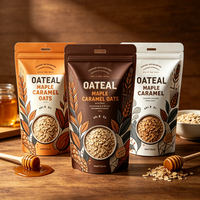 Sachet Doypack Personnalisé Imprimé Recyclable Anti-humidité avec Fenêtre, Emballage Alimentaire en Mylar pour Nouilles, Huile d'Olive, Sucre et Plus Encore