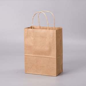 Degradable Recyclable Kraft Paper Packing <b>Bag</b> with Offset Printing Custom Sizes Food-Safe for Salad Use - Product Image 4