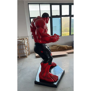 Venta de Fábrica, Decoración para Exteriores, Figuras de Acción de Películas de Superhéroes, Hombre Musculoso, Estatua de <span class=keywords><strong>Hulk</strong></span> de Tamaño Real en Fibra de Vidrio, Escultura de Resina - Product Image 4