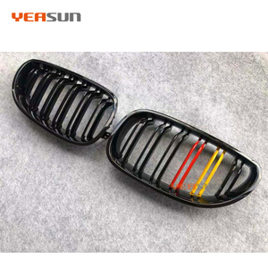 Rejilla frontal ABS E60 E61, rejilla de bandera alemana, doble listón, para <span class=keywords><strong>BMW</strong></span> serie <span class=keywords><strong>5</strong></span>, 2004, 2005, 2006, 2007, <span class=keywords><strong>2008</strong></span>, 2009 - Product Image 2