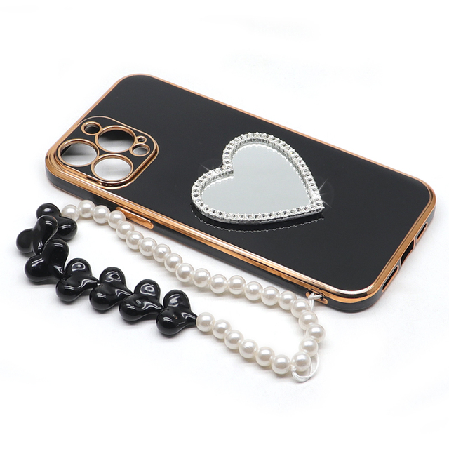 Guangdong Wholesale Luxury Designer Electroplated Mobile Phone case with Neck Strap for iphone 14 Pro Max Phone case Cover