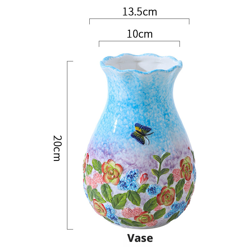 blue Butterfly flower-vase