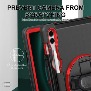 Étui <span class=keywords><strong>portable</strong></span> pour tablette <span class=keywords><strong>Samsung</strong></span> Tab <span class=keywords><strong>S9</strong></span> FE <span class=keywords><strong>Plus</strong></span> 12,4 pouces SM-X616 avec support rotatif à 360°, protection d'angle et sangle réglable - Product Image 6