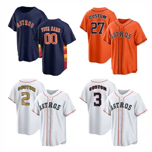 Migliore qualità personalizzato il tuo nome Logo degli uomini della gioventù delle donne Astros stile città collegare punto ricamato maglia da Baseball americano