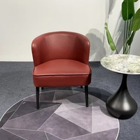 Fauteuil d'appoint moderne 8162 sans accoudoirs, en cuir PU, pour salon, chaise de détente individuelle