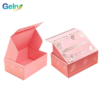 Boîte en carton ondulé avec logo personnalisé, fermeture autocollante, bande de fermeture à glissière, boîte d'expédition pour envoi postal