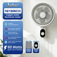 Luftzirkulations-Wandventilator mit Mechanischer Steuerung, Hoher Geschwindigkeit, Oszillation, 16 Zoll, 5 Flügel und Timer-Funktion
