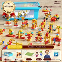 Juguete Educativo para Niños de 0 a 3 Meses, Juego de Bloques de Construcción de Plástico ABS, Robot de Programación Creativa, Caja de Colores