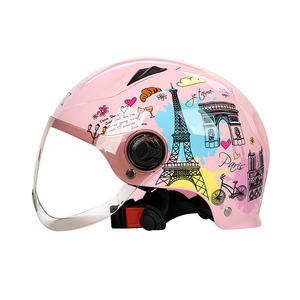 Casques de moto et de vélo à visage intégral avec impression de dessins animés mignons de premier ordre - Product Image 6