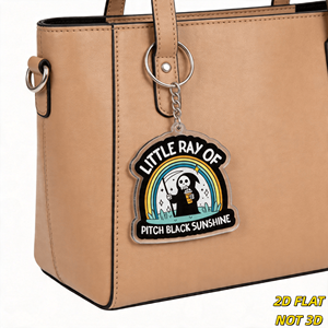 Llavero acrílico Little Ray of Pitch Black Sunshine, diseño <span class=keywords><strong>de</strong></span> Arcoíris del Grim Reaper, amuleto novedoso, ligero, pequeño - Product Image 3