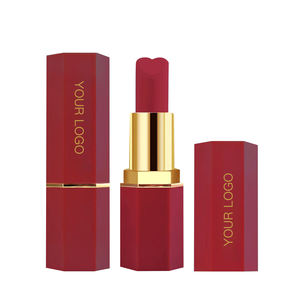 Atacado Heart Shape Batom 12 Color Velvet Nude Matte Batom Maquiagem Impermeável Duradoura Metálica Beleza Batons Maquiagem