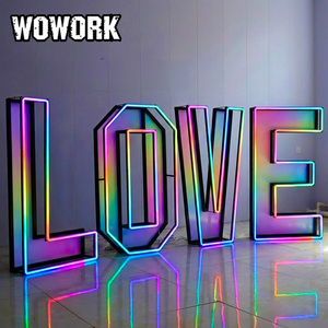 Letras Luminosas LED RGB Grandes de Neón WOWORK 2026 para Decoración de Eventos, Suministros para Bodas, Impermeables, Ideas para Fiestas, Letras de <span class=keywords><strong>Boda</strong></span> - Product Image 6