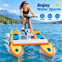 Bateau à pédales gonflable pliable portable, catamaran pour 1 personne, 120 kg, PVC, pour location en station balnéaire, sports nautiques