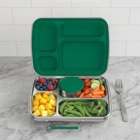 Aohea Boîte à lunch en acier inoxydable 304 sans BPA, multi-compartiments, portable, étanche, pour enfants, adaptée au micro-ondes