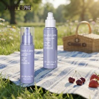 Flacon pulvérisateur vide de luxe en plastique PET rose, 30ml-450ml, pour lotion cosmétique, vente en gros, échantillon gratuit