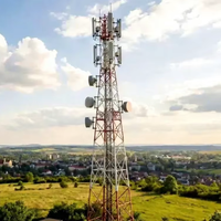 Tour de télécommunication à quatre pieds de qualité industrielle résistante à la corrosion pour la construction d'infrastructure de réseau cellulaire en montagne