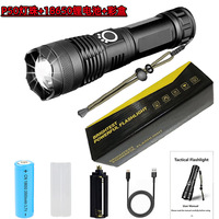 Lampe Torche Tactique de Chasse LED P70 Rechargeable USB, 100 000 Lumens, 4 Modes, Portée 3000m, Lumière Blanche Effet Laser, pour Arme