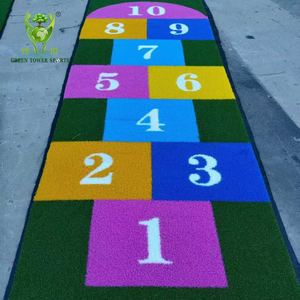 Gazon artificiel arc-en-ciel pour aire de jeux de maternelle, sports de plein air, tapis en herbe synthétique, pelouse épaisse pour cour et intérieur - Product Image 4