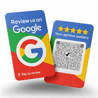 Carte de commentaires Google, design personnalisé, PVC, NFC, code QR, carte de partage sur les réseaux sociaux, appuyez pour noter, tarjeta de revisión de google