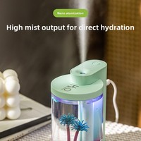 Mini humidificateur USB exclusif transfrontalier à micro-paysage, diffuseur d'aromathérapie à grande brume, minuterie 2-8 heures, ultra-silencieux