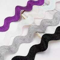 Rubans 1/4 "Mariage Noël Artisanat Métallique Rick Rack Zig Zag Garniture Ruban